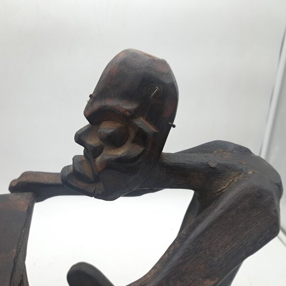 Asmat Papua New Guinea Wooden Statue CD Rack - Picture 9 of 10